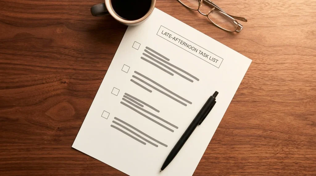 A pen resting on a printed checklist for verifying an offshore casino operator, with the words footer, terms, entity and chat visible in plain text